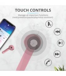 Trust Наушники Primo Touch True Wireless Mic Pink