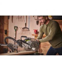 Ryobi Пила торцовочная RMS18254X-0, аккумуляторная, 18В ONE+ НР, с протяжкой, диск 254мм, 14кг, без АКБ и ЗП