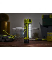 Ryobi Фонарь инспекционный аккумуляторный USB Lithium RLI4-120G, 4В, 2А·ч, 650лм, 3 режима, магнит, зажим 0.17кг