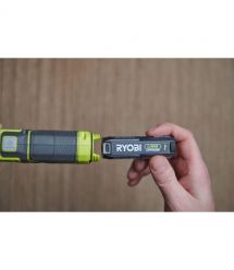 Ryobi Фонарь инспекционный аккумуляторный USB Lithium RLI4-120G, 4В, 2А·ч, 650лм, 3 режима, магнит, зажим 0.17кг