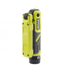 Ryobi Фонарь инспекционный аккумуляторный USB Lithium RLI4-120G, 4В, 2А·ч, 650лм, 3 режима, магнит, зажим 0.17кг