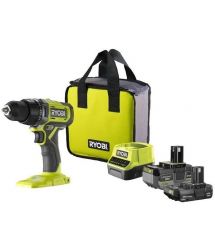 Ryobi Шуруповерт-дрель аккумуляторный ONE+ RDD18-2C415S 18В 1х4А·ч 1х1.5А·ч ЗУ 52Нм 450·1750об·мин 1.3кг сумка