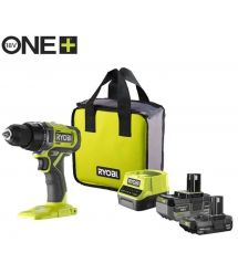 Ryobi Шуруповерт-дрель аккумуляторный ONE+ RDD18-2C415S 18В 1х4А·ч 1х1.5А·ч ЗУ 52Нм 450·1750об·мин 1.3кг сумка