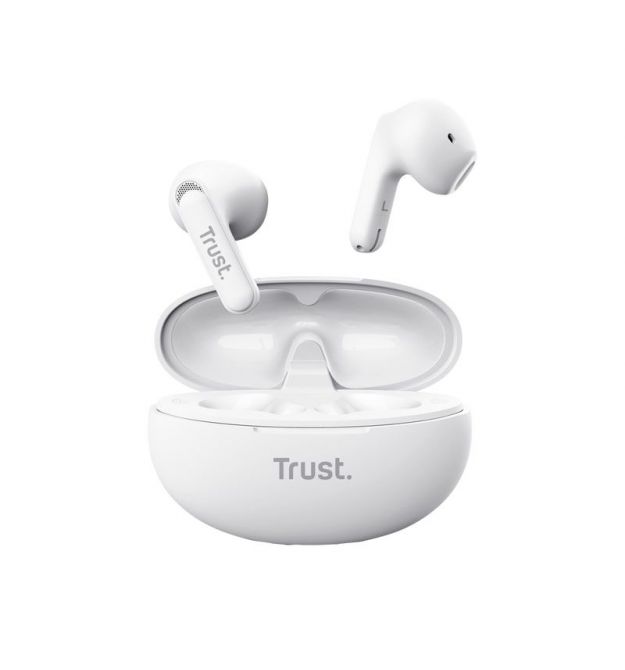 Trust Наушники TWS Yavi Earphones BT 5.3, ENC, SBC, Mic, Белый