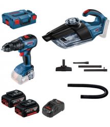 Bosch Набор из двух аккумуляторных инструментов 18В дрель-шуруповерт GSR 18