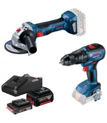 Bosch Набор из двух аккумуляторных инструментов 18В шлифмашина угловая GW