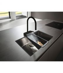 Hansgrohe Смеситель для кухни Aquno Select M81, дл.излива - 220мм, поворотный, вытяжной, 1 рычаг, чорный матовый