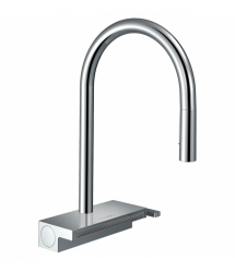 Hansgrohe Смеситель для кухни Aquno Select M81, дл.излива - 220мм, поворотный, вытяжной, 1 рычаг, хром