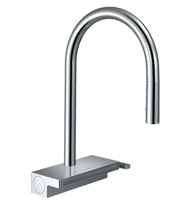 Hansgrohe Смеситель для кухни Aquno Select M81, дл.излива - 220мм, поворотный, вытяжной, 1 рычаг, хром