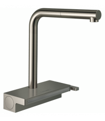 Hansgrohe Смеситель для кухни Aquno Select M81, дл.излива - 210мм, поворотный, вытяжной, 1 рычаг, сталь