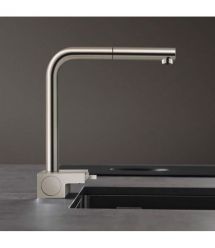 Hansgrohe Смеситель для кухни Aquno Select M81, дл.излива - 210мм, поворотный, вытяжной, 1 рычаг, сталь
