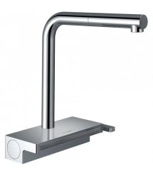 Hansgrohe Смеситель для кухни Aquno Select M81, дл.излива - 210мм, поворотный, вытяжной, 1 рычаг, хром
