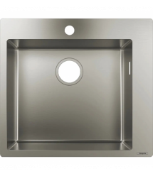 Hansgrohe Мойка кухонная Combi S71, нерж.сталь, прямоуг., без крыла, 500x550x190мм, чаша - 1, врезная, нерж