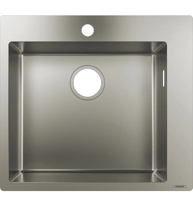 Hansgrohe Мойка кухонная Combi S71, нерж.сталь, прямоуг., без крыла, 500x550x190мм, чаша - 1, врезная, нерж