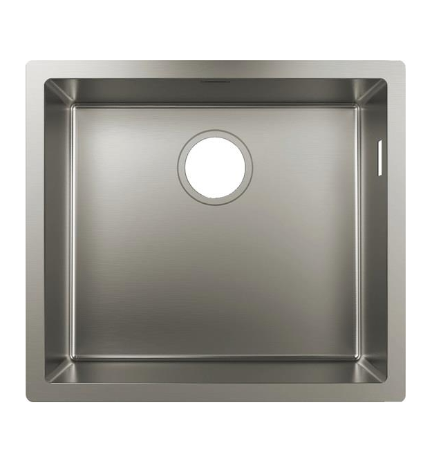 Hansgrohe Мойка кухонная Combi S71, нерж.сталь, прямоуг., без крыла, 500x450x185мм, чаша - 1, врезная/под столешницу, нерж
