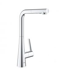 Grohe Смеситель для кухни Scala, дл.излива - 205мм, поворотный/вытяжной, 1рычаг, хром