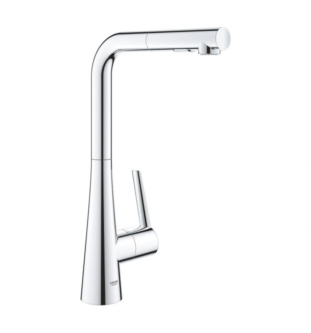Grohe Смеситель для кухни Scala, дл.излива - 205мм, поворотный/вытяжной, 1рычаг, хром