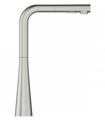 Grohe Смеситель для кухни Scala, дл.излива - 205мм, поворотный/вытяжной, 1рычаг, супер сталь