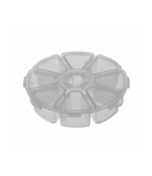 Пластиковий ящик для радіодеталей, діаметр 100мм, 8 відділень