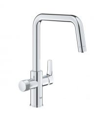Grohe Смеситель для кухни Blue Pure Start, дл.излива - 223мм, поворотный, 1+1 фильтр, хром