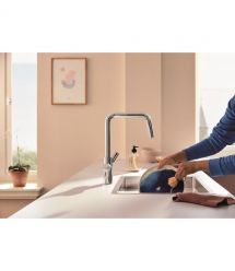 Grohe Смеситель для кухни Blue Pure Start, дл.излива - 223мм, поворотный, 1+1 фильтр, хром