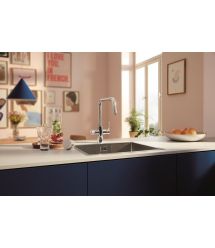 Grohe Смеситель для кухни Blue Pure Start, дл.излива - 223мм, поворотный, 1+1 фильтр, хром