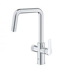 Grohe Смеситель для кухни Blue Pure Start, дл.излива - 223мм, поворотный, 1+1 фильтр, хром