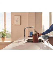 Grohe Смеситель для кухни Blu Pure Minta, дл.излива - 221мм, поворотный, 2в1, хром