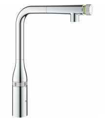Grohe Смеситель для кухни Accent Smart Control, дл.излива - 199мм, поворотный/вытяжной, вентель/кнопка, хром