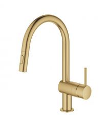 Grohe Смеситель для кухни Minta, дл.излива - 223мм, поворотный/вытяжной, 1рычаг, матовый прохладный восход солнца