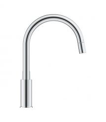 Grohe Смеситель для кухни QuickFix Start Flow, дл.излива - 215мм, поворотный/вытяжной, 1рычаг, хром