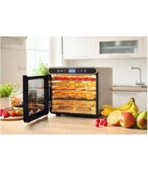 Sencor Сушка для продуктов 600Вт, поддонов - 7x2.8см, диаметр - 30см, электр. управление, металл, черный