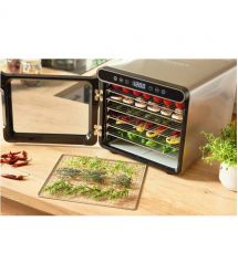 Sencor Сушка для продуктов 600Вт, поддонов - 7x2.8см, диаметр - 30см, электр. управление, металл, черный