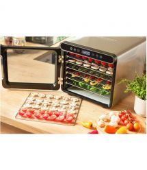 Sencor Сушка для продуктов 600Вт, поддонов - 7x2.8см, диаметр - 30см, электр. управление, металл, черный