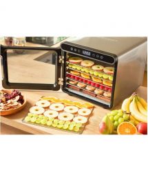 Sencor Сушка для продуктов 600Вт, поддонов - 7x2.8см, диаметр - 30см, электр. управление, металл, черный