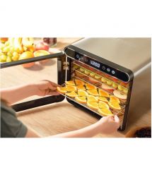 Sencor Сушка для продуктов 600Вт, поддонов - 7x2.8см, диаметр - 30см, электр. управление, металл, черный