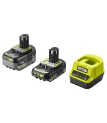 Ryobi Набор аккумулятора и зарядного устройства RC18120-242X ONE+, 18В, 2А•ч+4А•ч, ЗУ Lithium+