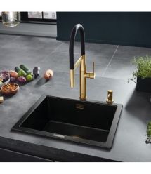 Grohe Смеситель для кухни Essence, дл.излива - 240мм, поворотный/гибкий, 1рычаг, прохладный восход солнца