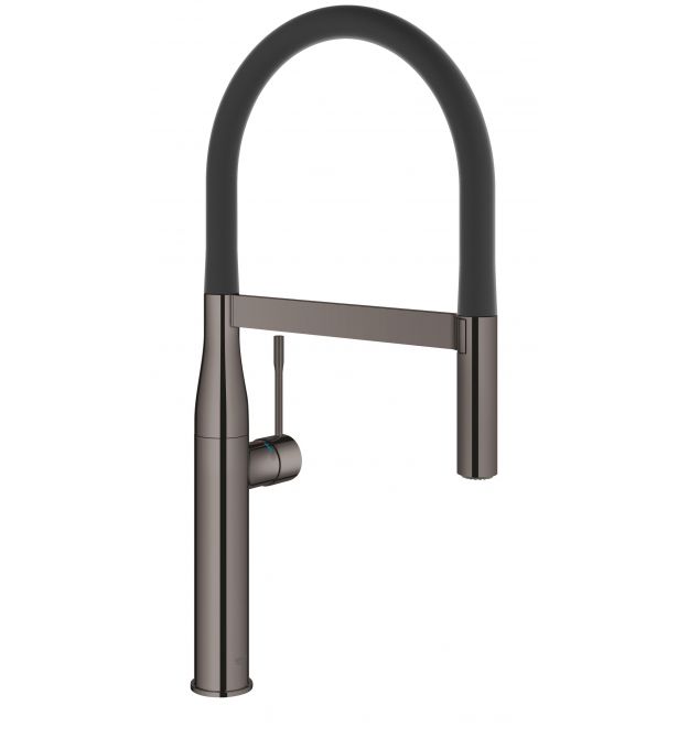Grohe Смеситель для кухни Essence, дл.излива - 240мм, поворотный/гибкий, 1рычаг, графит