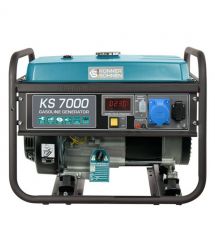 Könner & Söhnen Бензиновый генератор KS 7000, 230В, 5.5кВт, 12/8.3А, ручной запуск, 69.2кг