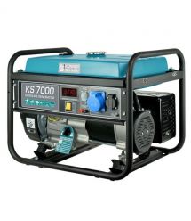Könner & Söhnen Бензиновый генератор KS 7000, 230В, 5.5кВт, 12/8.3А, ручной запуск, 69.2кг