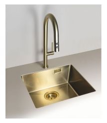 Deante Набор для кухни Olfato стальная мойка ZPO_R10B + смес. BQO_R72M, брашованое золото
