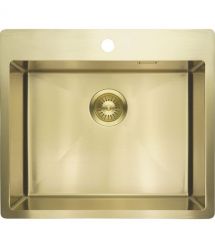 Deante Набор для кухни Olfato стальная мойка ZPO_R10B + смес. BQO_R72M, брашованое золото
