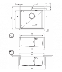 Deante Набор для кухни Olfato стальная мойка ZPO_R10B + смес. BQO_R72M, брашованое золото