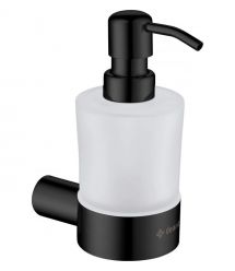 Deante Дозатор для мыла, настенный Round, 200мл, черный