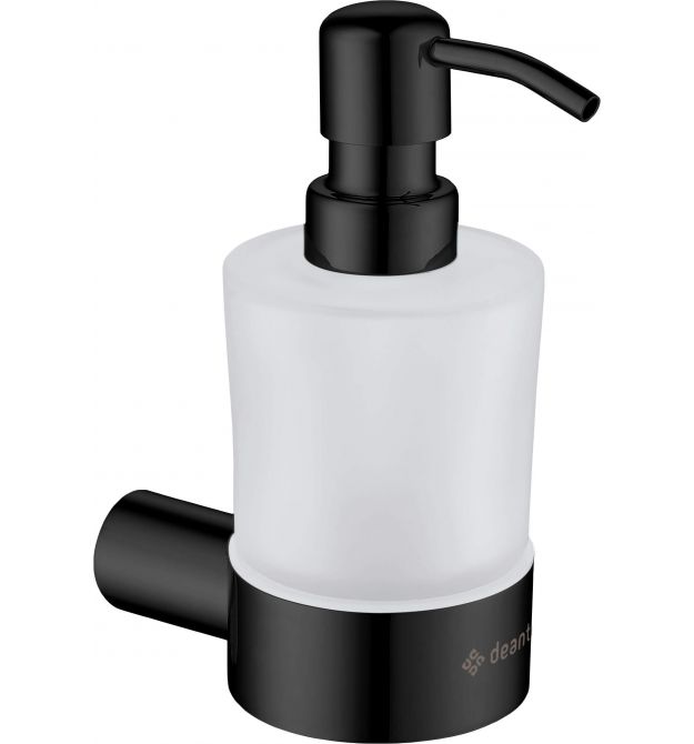 Deante Дозатор для мыла, настенный Round, 200мл, черный