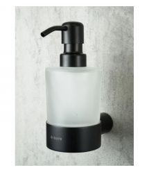 Deante Дозатор для мыла, настенный Round, 200мл, черный