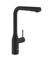Grohe Смеситель для кухни Accent, дл.излива - 204мм, поворотный, вытяжной, 1 рычаг, фантомный черный