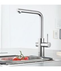 Grohe Смеситель для кухни Blue Home, дл.излива - 223мм, поворотный, вытяжной, 1 рычаг + сенсор, хром