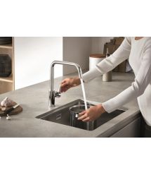 Grohe Мойка кухонная K700U, нерж.cталь, прямоуг., без крыла, 550x450x200мм, чаша - 1, универсальная, нержавеющая сталь